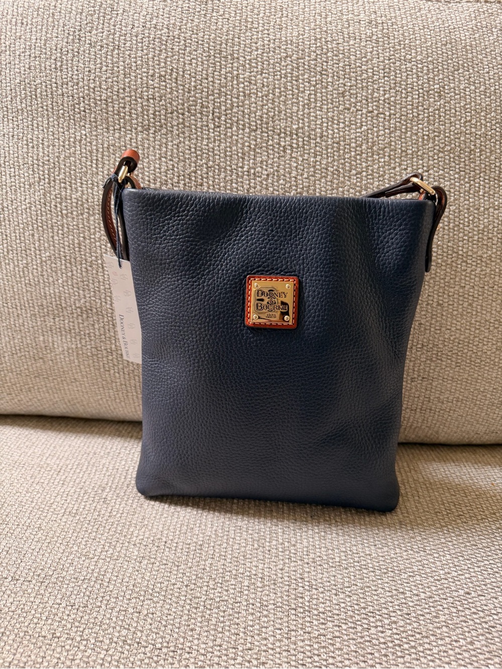 Dooney & Bourke Pebble Grain Navy Leather Crossbody Bag NWT
